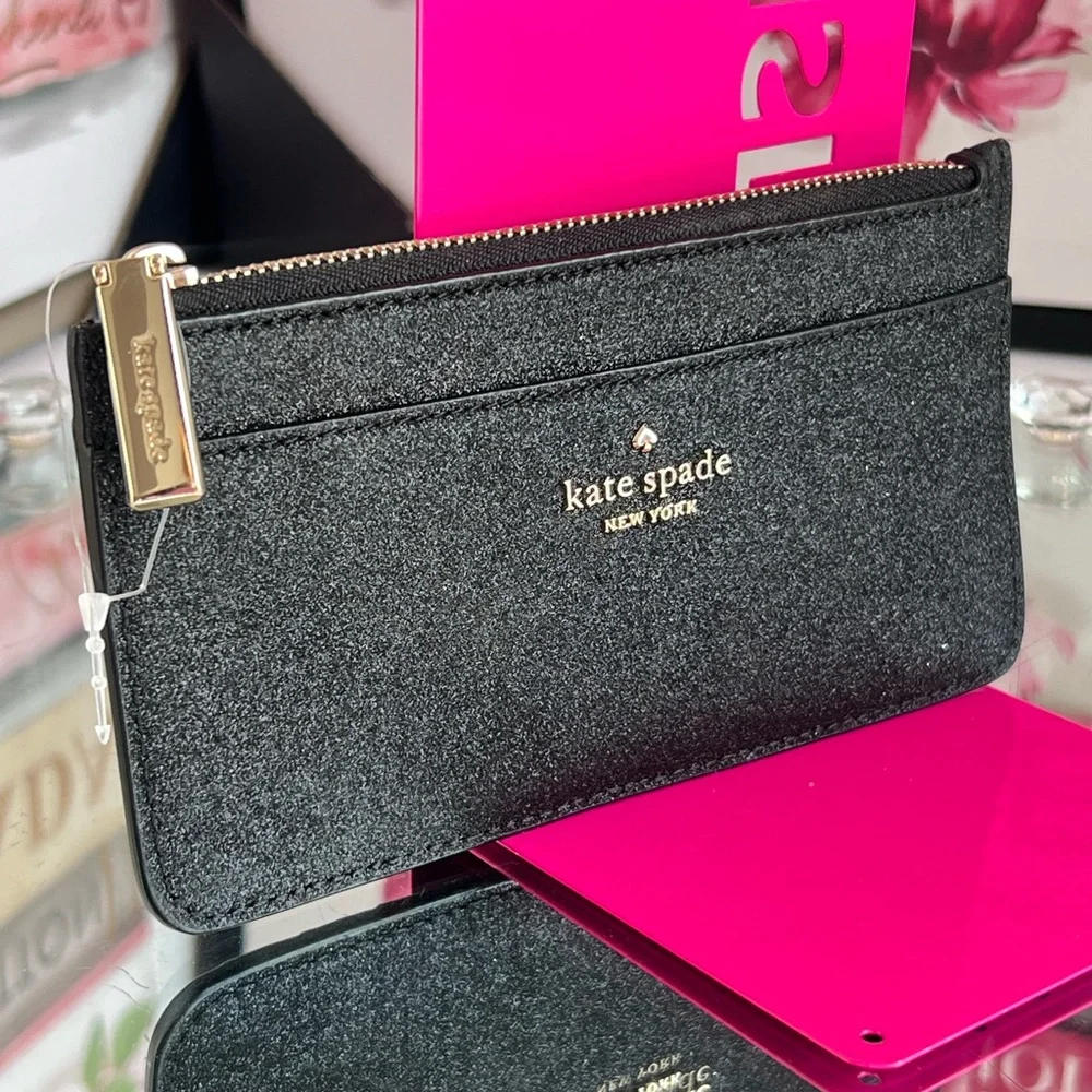 Kate Spade Black Sparkle Clutch